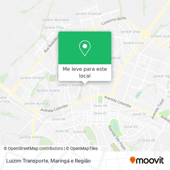 Luizim Transporte mapa