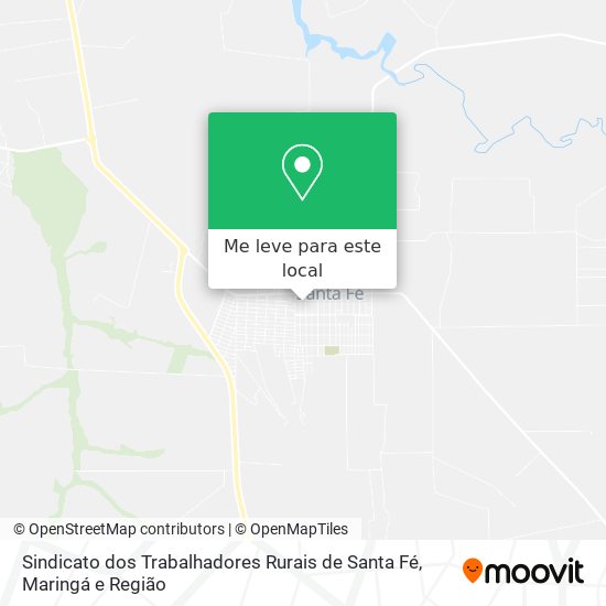 Sindicato dos Trabalhadores Rurais de Santa Fé mapa