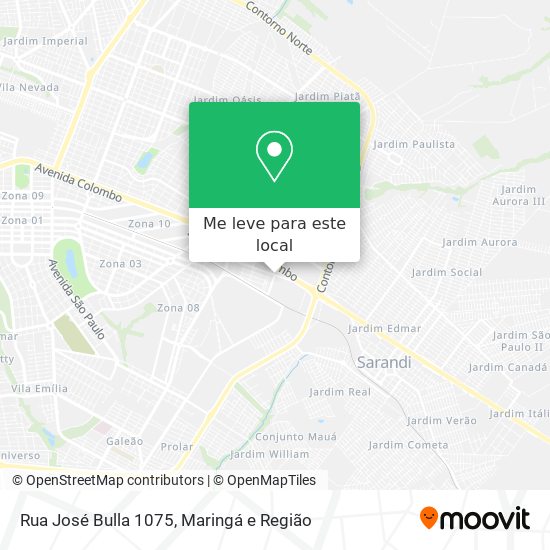 Rua José Bulla 1075 mapa