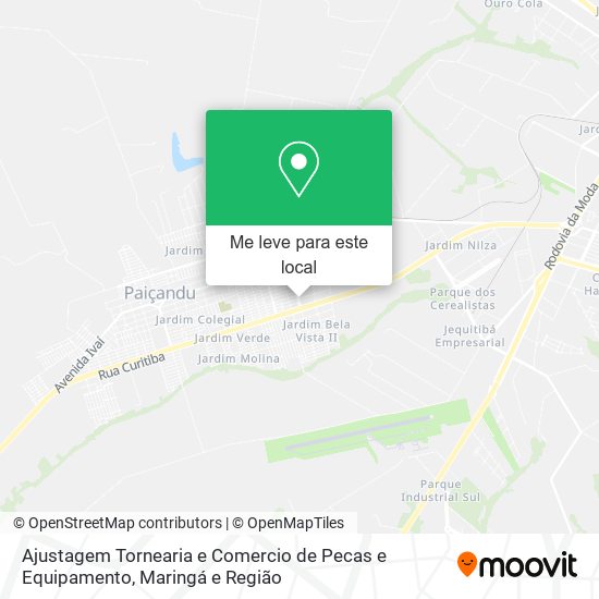 Ajustagem Tornearia e Comercio de Pecas e Equipamento mapa