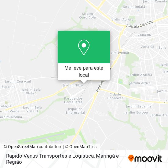 Rapido Venus Transportes e Logistica mapa