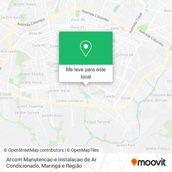 Arcom Manutencao e Instalacao de Ar Condicionado mapa