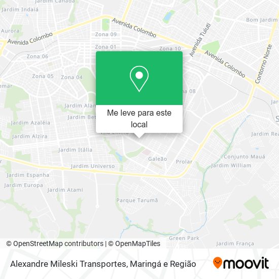 Alexandre Mileski Transportes mapa