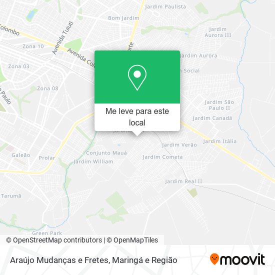 Araújo Mudanças e Fretes mapa