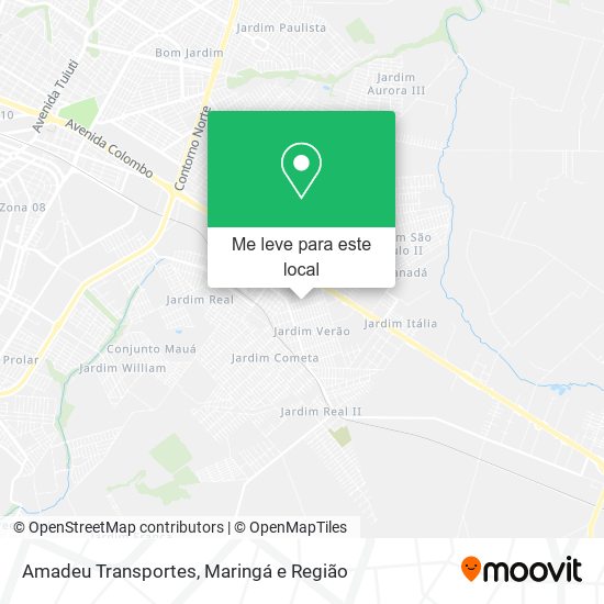 Amadeu Transportes mapa