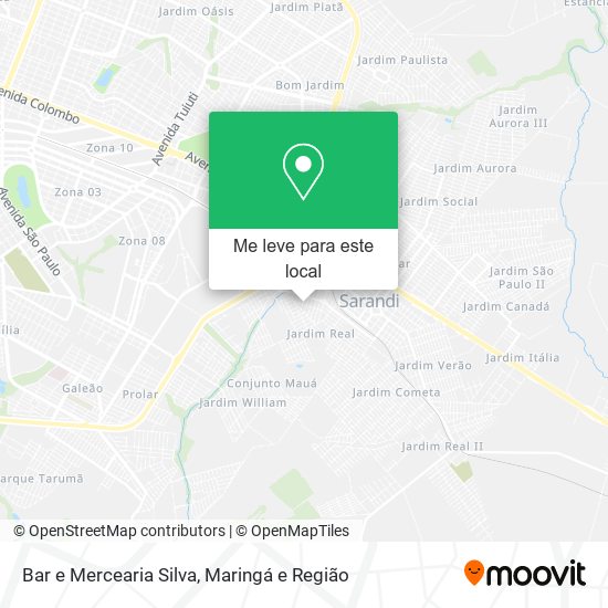 Bar e Mercearia Silva mapa