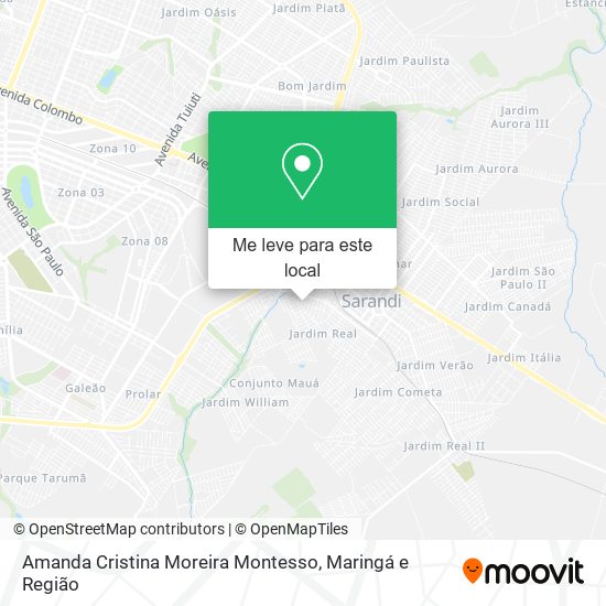 Amanda Cristina Moreira Montesso mapa