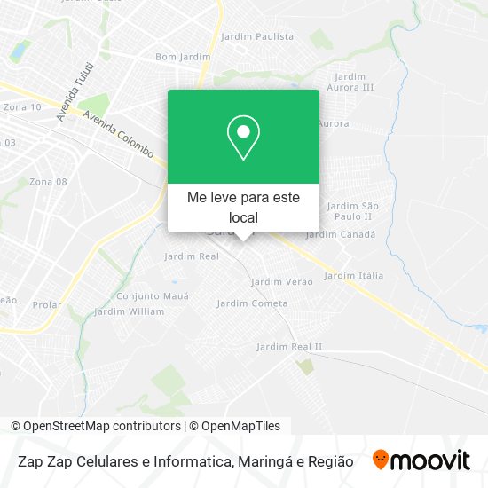 Zap Zap Celulares e Informatica mapa