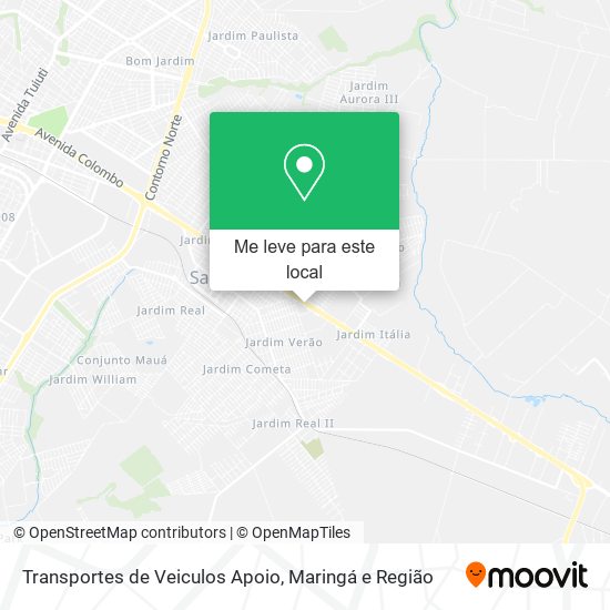 Transportes de Veiculos Apoio mapa