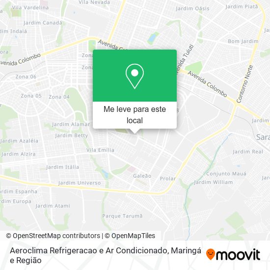 Aeroclima Refrigeracao e Ar Condicionado mapa