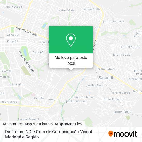 Dinâmica IND e Com de Comunicação Visual mapa