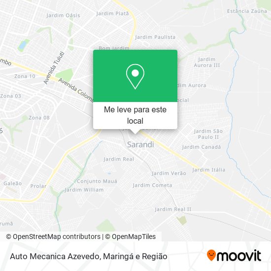 Auto Mecanica Azevedo mapa