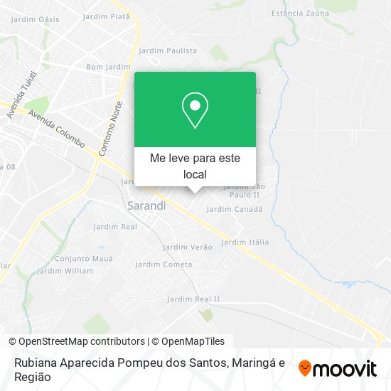 Rubiana Aparecida Pompeu dos Santos mapa