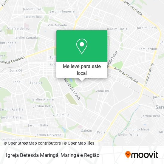 Igreja Betesda Maringá mapa