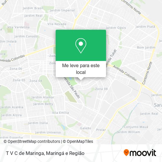 T V C de Maringa mapa