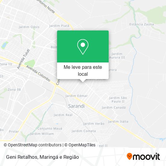 Geni Retalhos mapa