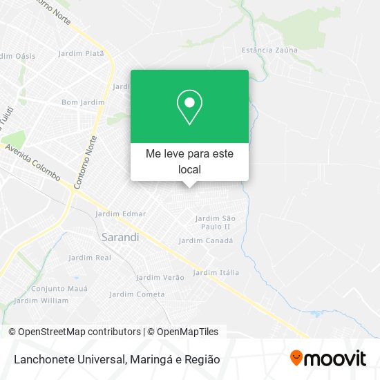 Lanchonete Universal mapa