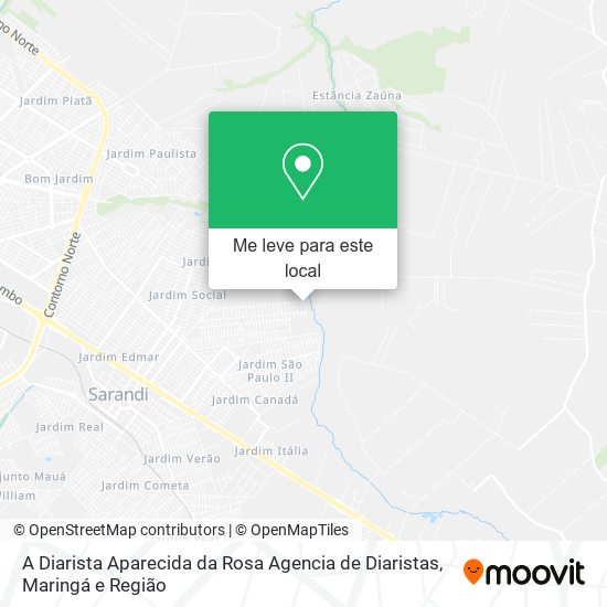 A Diarista Aparecida da Rosa Agencia de Diaristas mapa