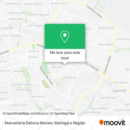 Marcenaria Debora Moveis mapa