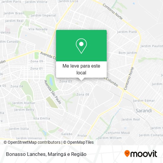 Bonasso Lanches mapa