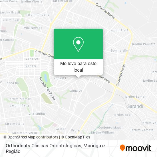 Orthodents Clinicas Odontologicas mapa