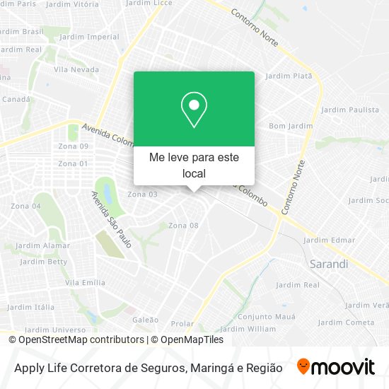 Apply Life Corretora de Seguros mapa