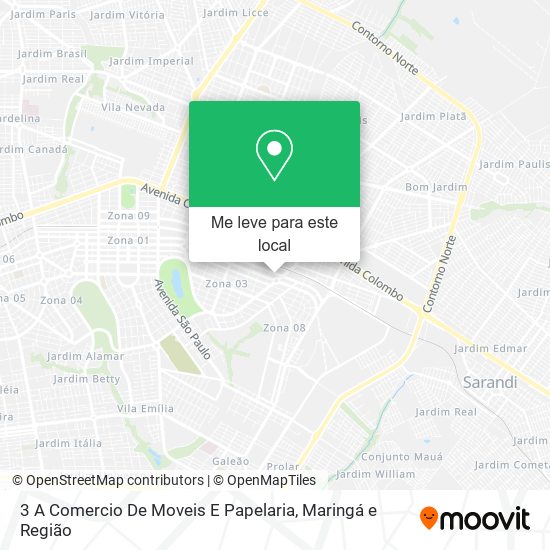 3 A Comercio De Moveis E Papelaria mapa