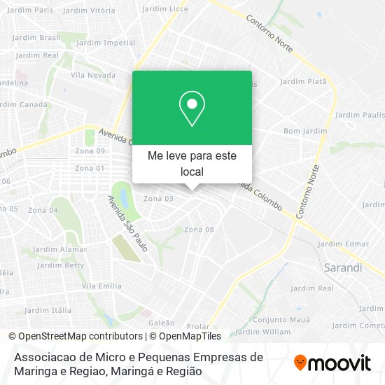 Associacao de Micro e Pequenas Empresas de Maringa e Regiao mapa