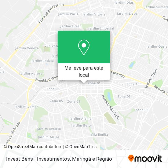 Invest Bens - Investimentos mapa