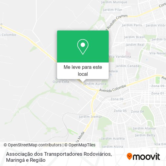 Associação dos Transportadores Rodoviários mapa