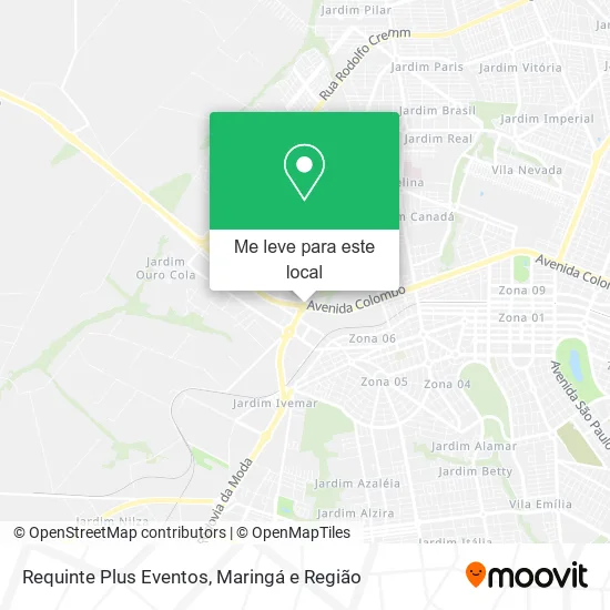 Requinte Plus Eventos mapa