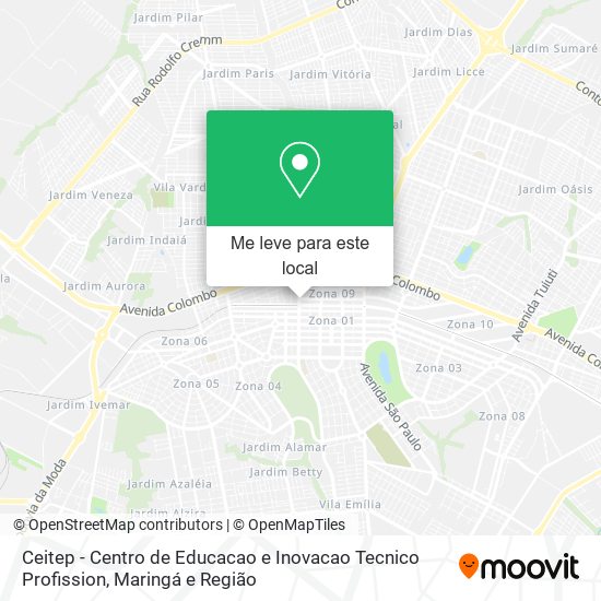 Ceitep - Centro de Educacao e Inovacao Tecnico Profission mapa