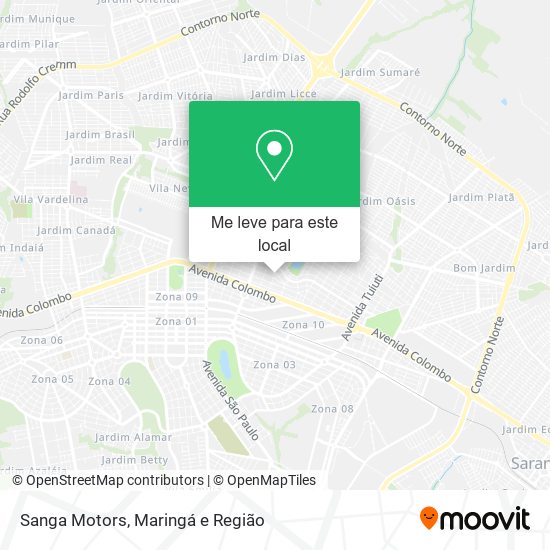 Sanga Motors mapa