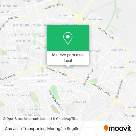 Ana Julia Transportes mapa