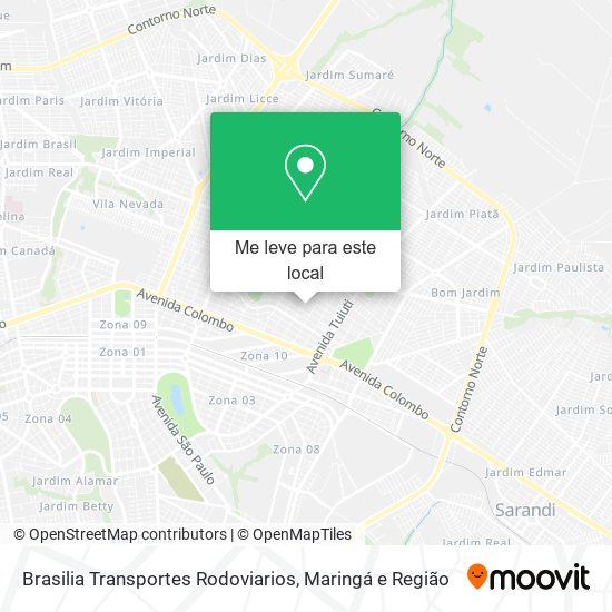 Brasilia Transportes Rodoviarios mapa