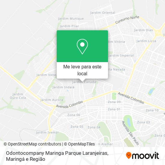 Odontocompany Maringa Parque Laranjeiras mapa