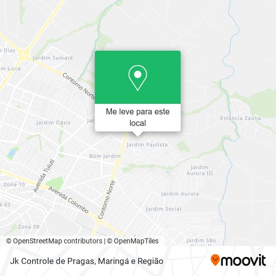 Jk Controle de Pragas mapa