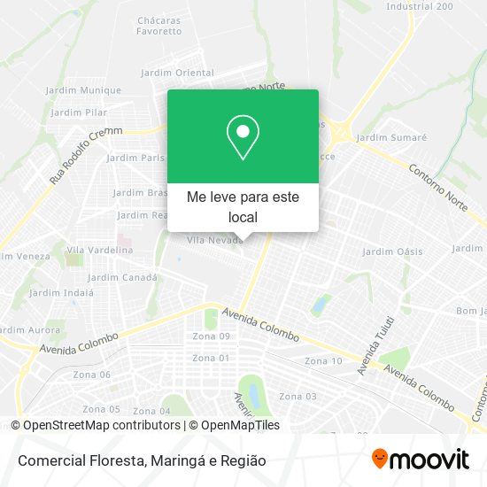 Comercial Floresta mapa