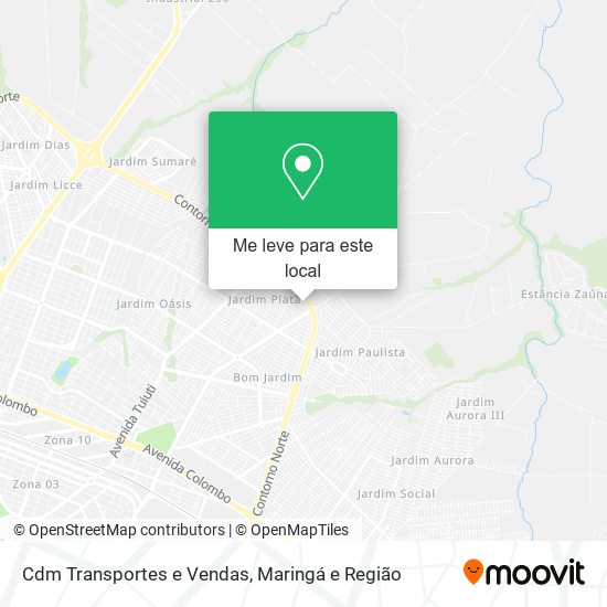 Cdm Transportes e Vendas mapa