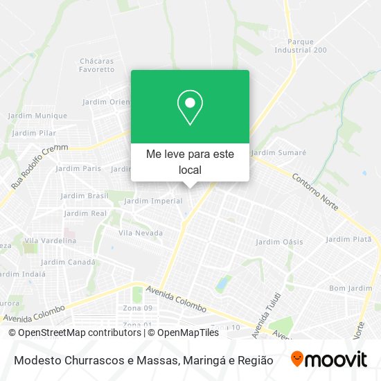 Modesto Churrascos e Massas mapa