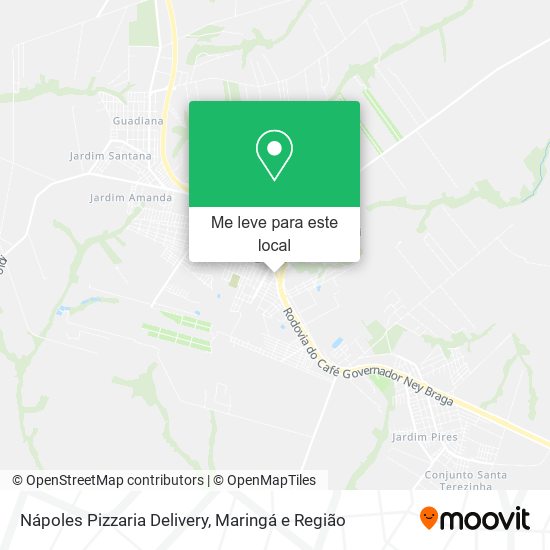 Nápoles Pizzaria Delivery mapa