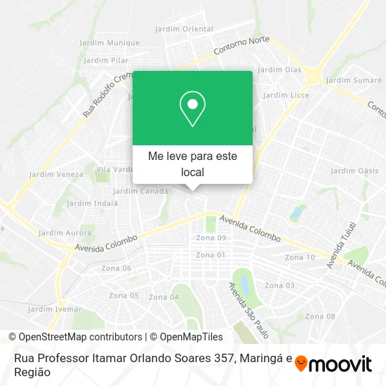 Rua Professor Itamar Orlando Soares 357 mapa