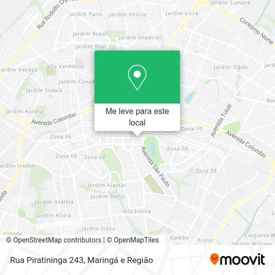 Rua Piratininga 243 mapa