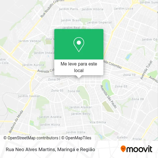 Rua Neo Alves Martins mapa
