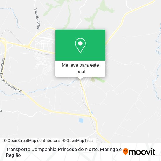 Transporte Companhia Princesa do Norte mapa