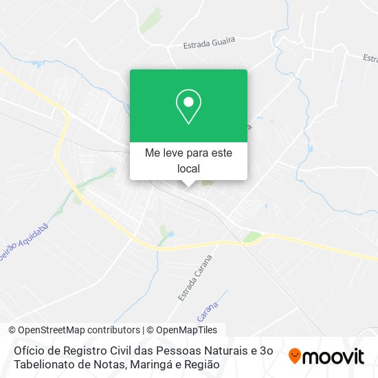 Ofício de Registro Civil das Pessoas Naturais e 3o Tabelionato de Notas mapa