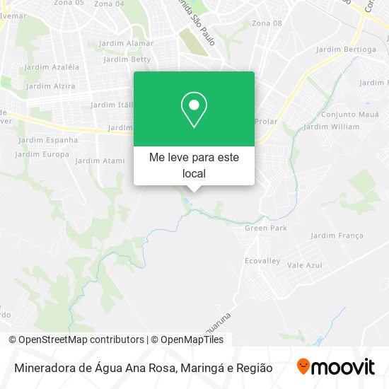 Mineradora de Água Ana Rosa mapa