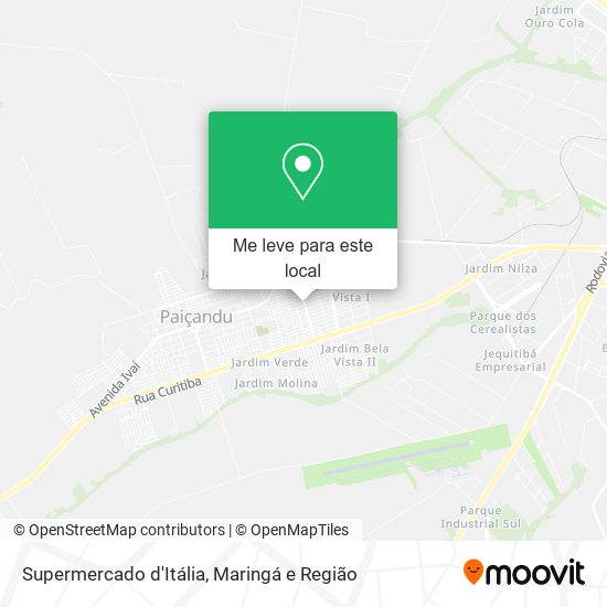 Supermercado d'Itália mapa