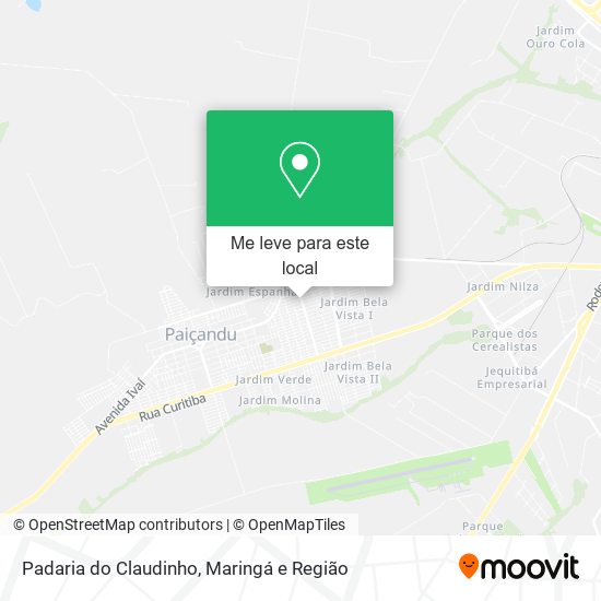 Padaria do Claudinho mapa