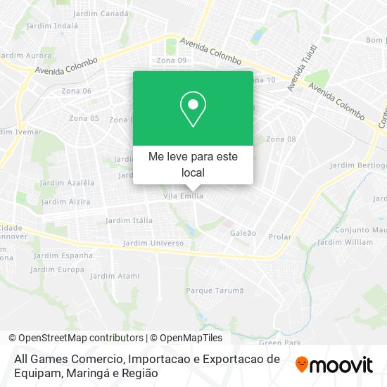 All Games Comercio, Importacao e Exportacao de Equipam mapa